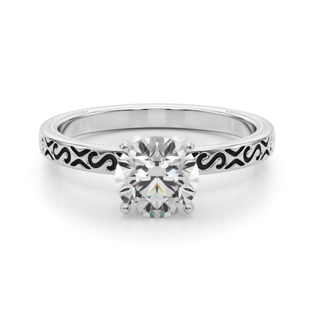 VINTAGE-INFINITY-ENGAGEMENT-RING - 18KT White Gold