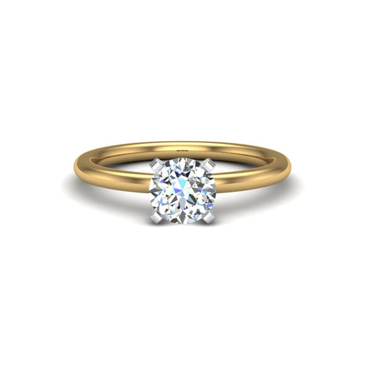 Orchid 4 Prong Solitaire Engagement Ring - 14KT Yellow Gold