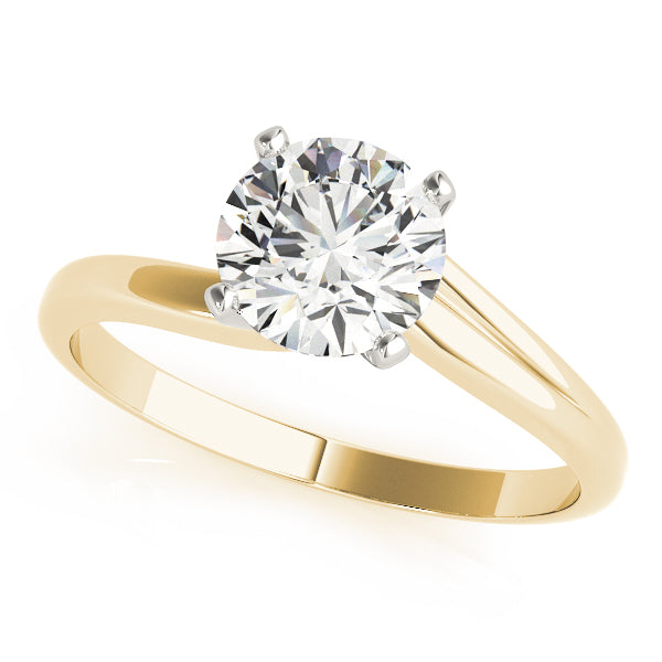 ROSE TWISTED SHANK ENGAGEMENT RING - 14KT Yellow Gold