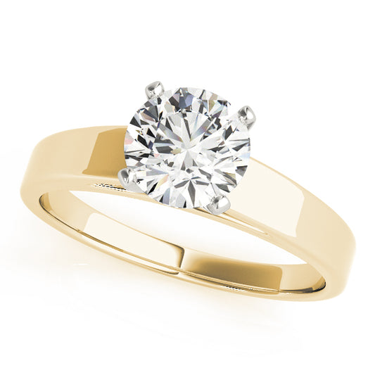 DAHLIA HIGH-SET SOLITARE ENGAGEMENT RING - 18KT Yellow Gold