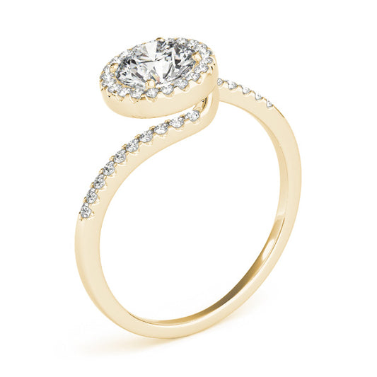 ALBANY HALO VINTAGE ENGAGEMENT RING - 18KT Yellow Gold